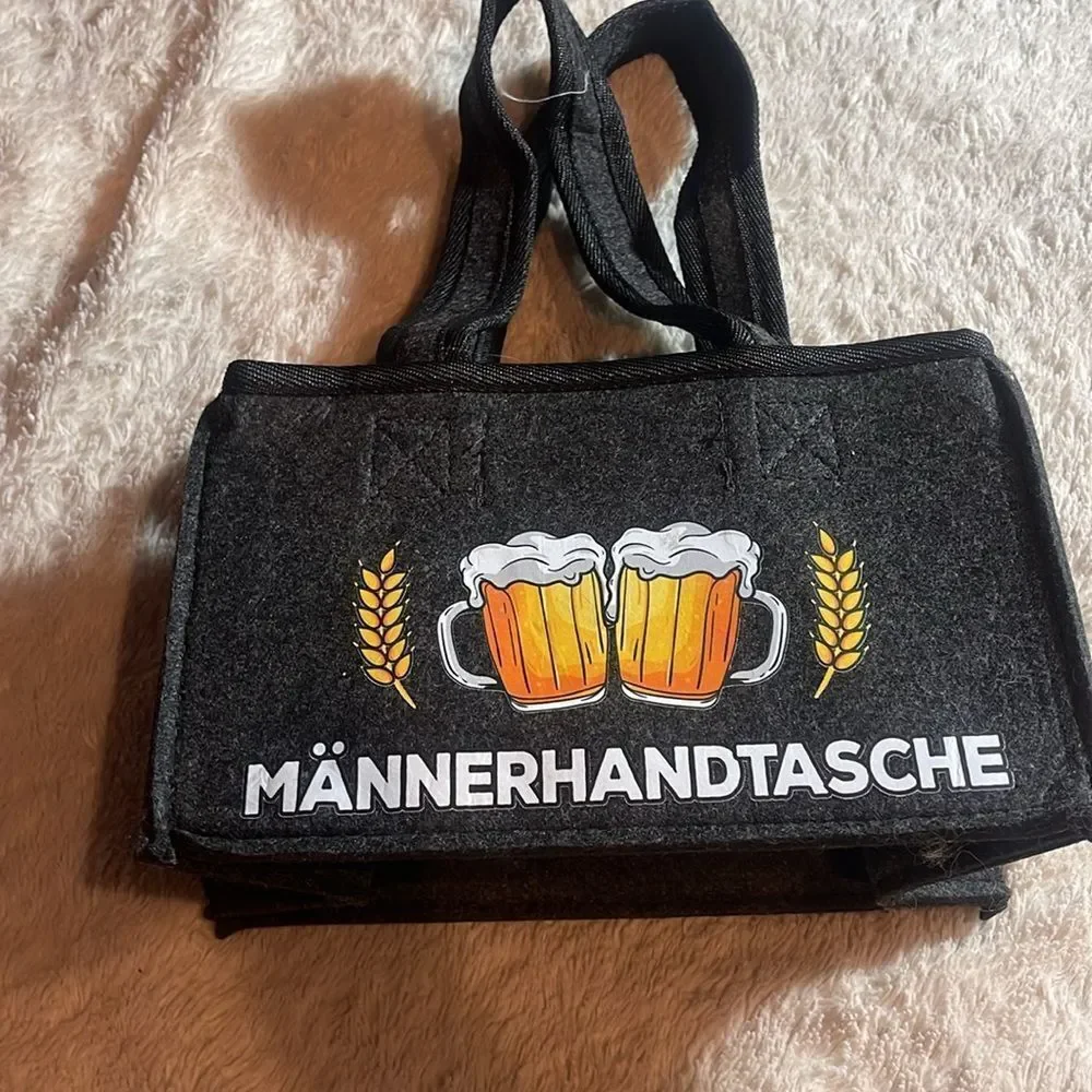 Black Männerhandtasche Men's Beer carrier bag